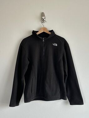 North Face Black Furry Women's Fleece Jacket  Size Medium